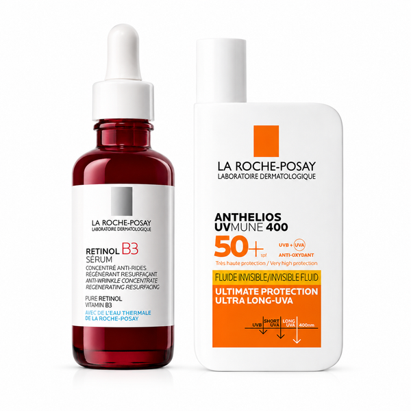 La Roche-Posay Retinol B3 Serum 30ml + Anthelios UVMune 400 Invisible Fluid SPF50+ 50ml Bundle