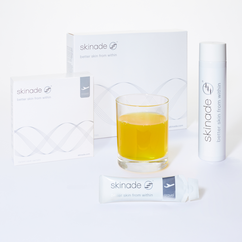 Skinade 30 Day Frequent Flyer Edition 10 x 150ml bottles20 x 15ml sachets