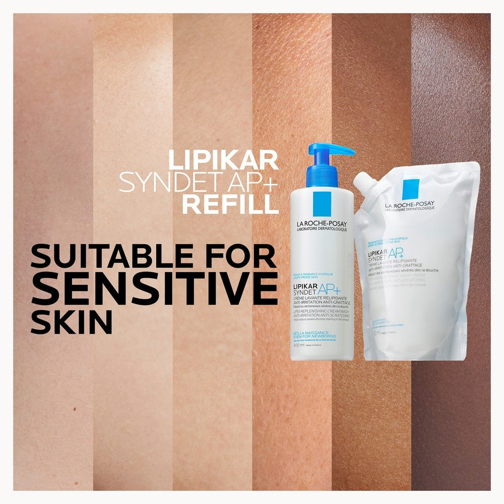 La Roche-Posay Lipikar Syndet AP+ Lipid-Replenishing Cream Wash Refill Pouch 400ml