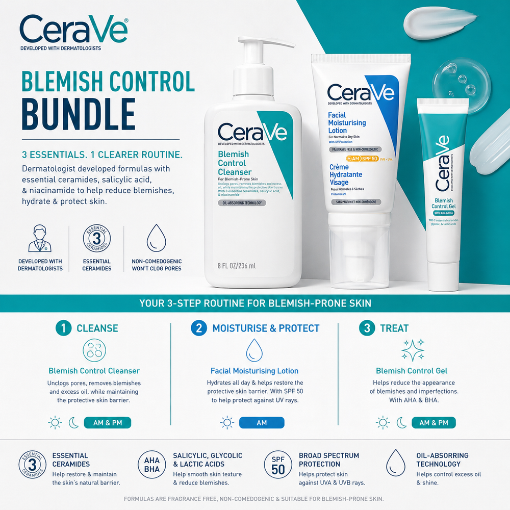 CeraVe Blemish Control Bundle Skincare Bundle