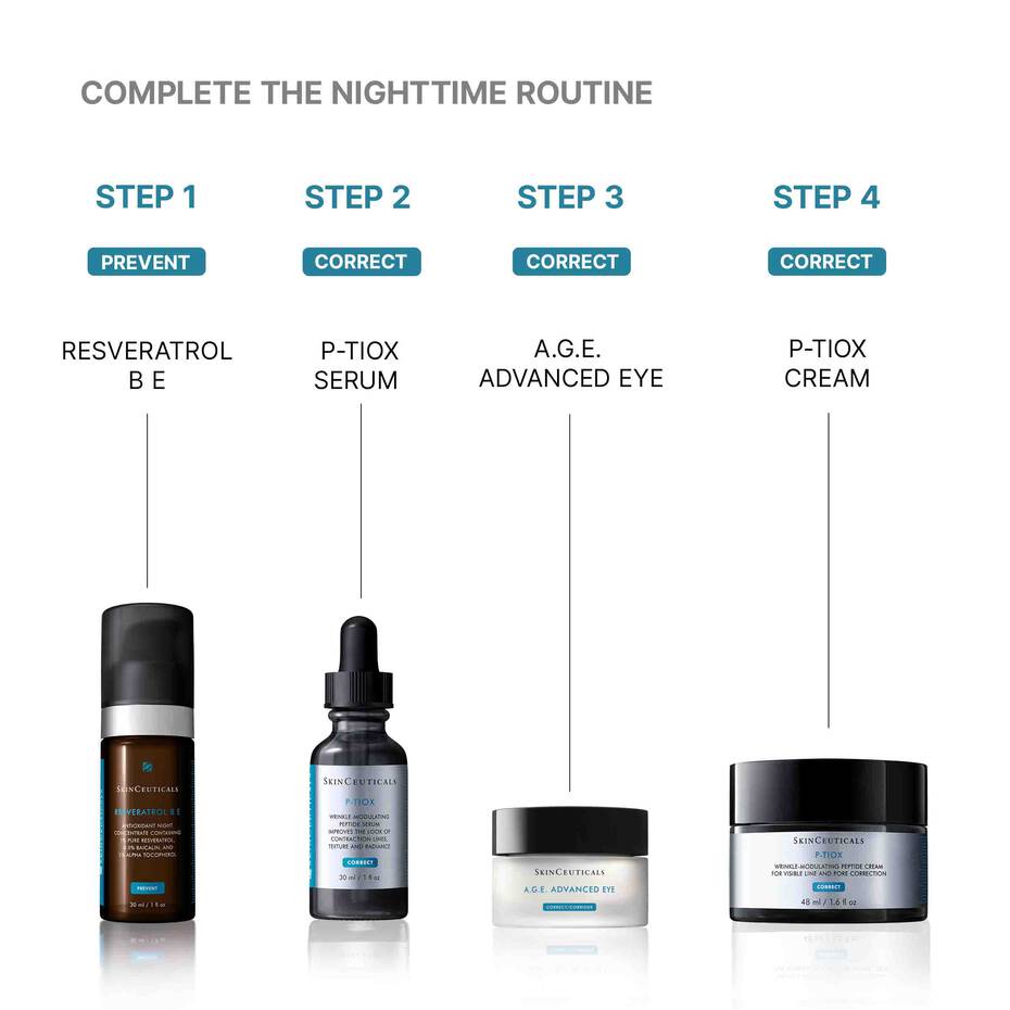 SkinCeuticals P-TIOX Serum 30ml + P-TIOX Cream 48ml Anti-Wrinkle Bundle