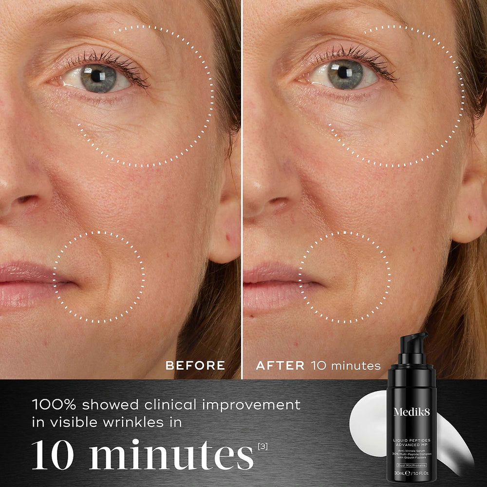 Medik8 Peptide Boosters Kit Liquid Peptides Advanced MP 30ml + Advanced pro-collagen+ Peptide Cream 12.5ml