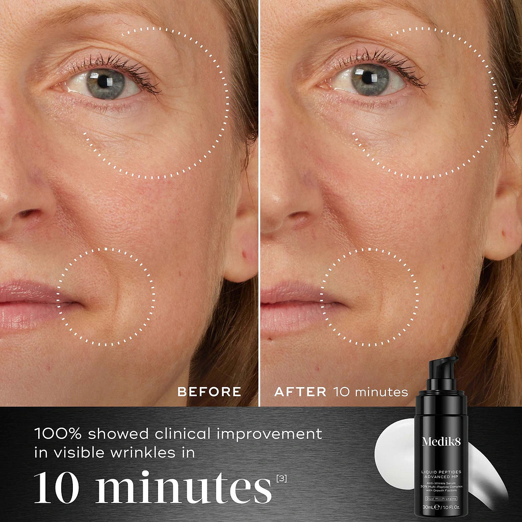 Medik8 Peptide Boosters Kit Liquid Peptides Advanced MP 30ml + Advanced pro-collagen+ Peptide Cream 12.5ml