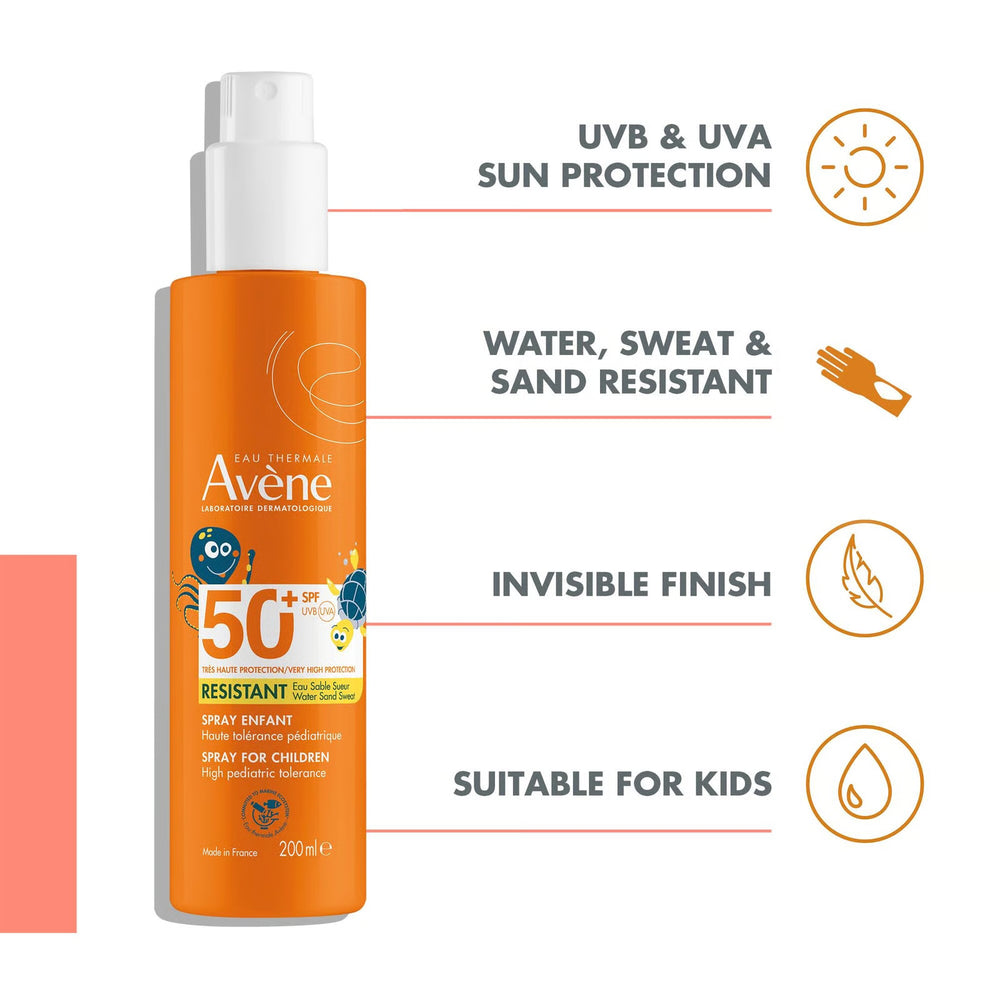 Avène Kids Sun Protection Spray SPF50+ 200ml — packaging detail