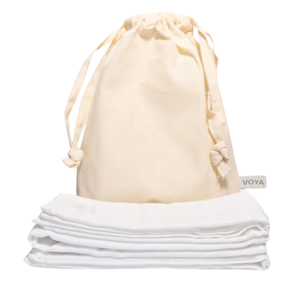 VOYA Organic Facial Cloths X3