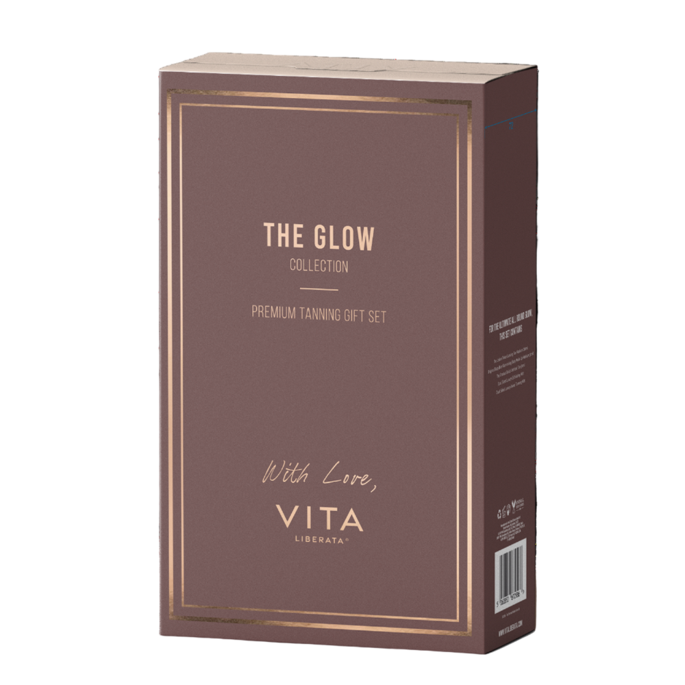 Vita Liberata 'The Glow' and 'Vita' branding on a white background