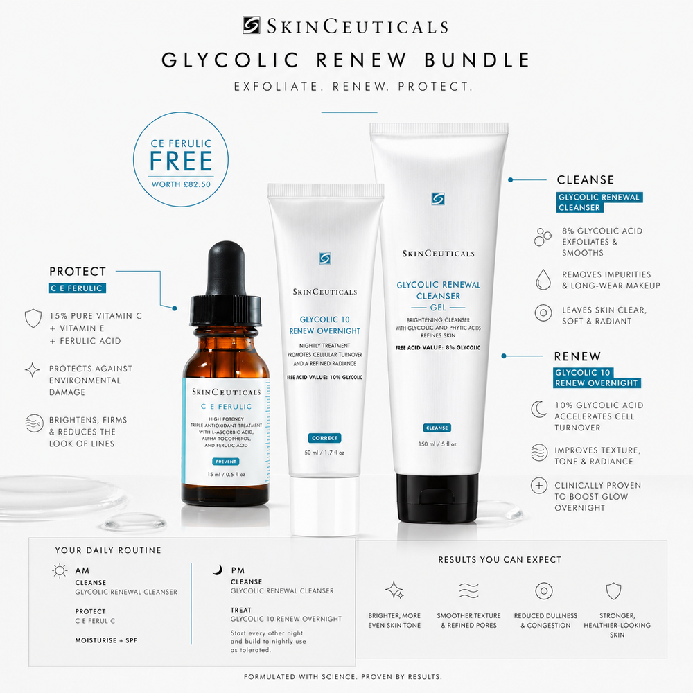 SkinCeuticals Glycolic Renew + Free C E Ferulic 15ml Bundle Skincare Bundle