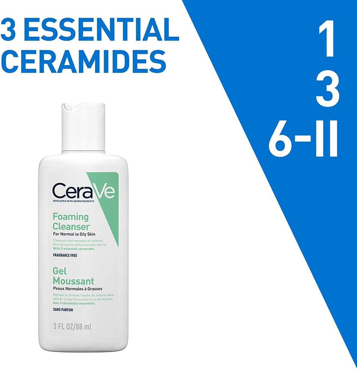 CeraVe Travel Size Foaming Cleanser 88ml