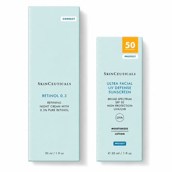 SkinCeuticals Retinol 0.3 30ml + SkinCeuticals Ultra Facial UV Defense SPF 50 30ml Bundle