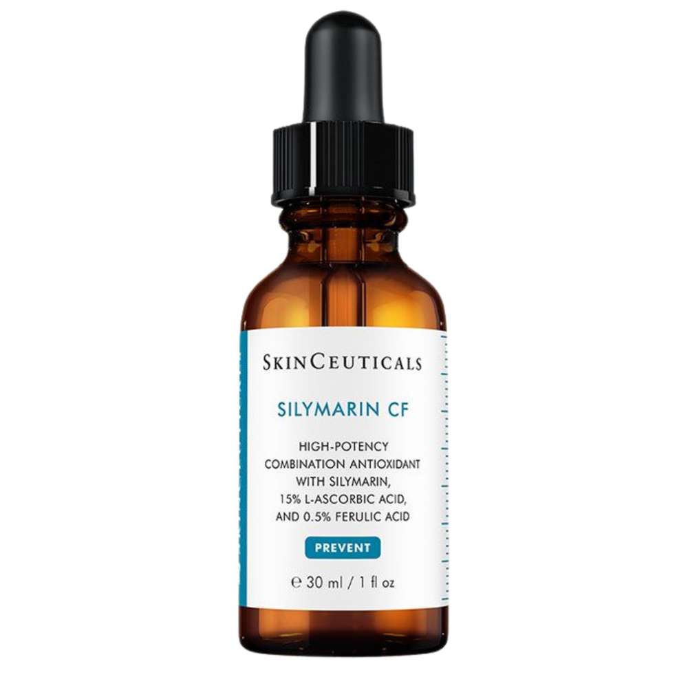 SkinCeuticals Silymarin CF 30ml + Oil Shield UV Defense SPF 50 Bundle with P-TIOX Serum + Cream Mini Duo