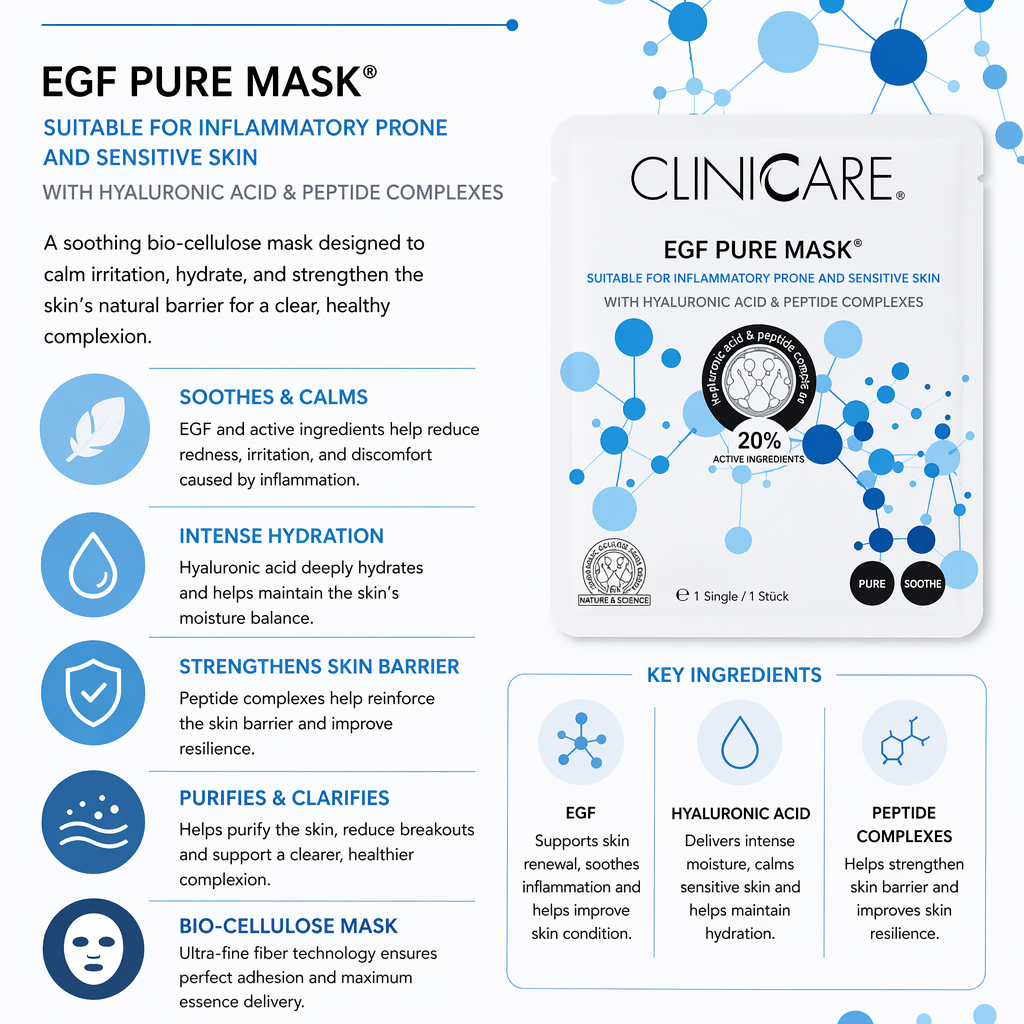 ClinicCare EGF Pure Mask For Sensitive Skin 1 Sheet ClinicCare
