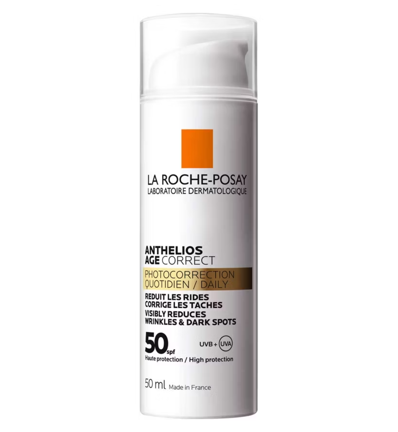 La Roche-Posay sunscreen bottle on a white background