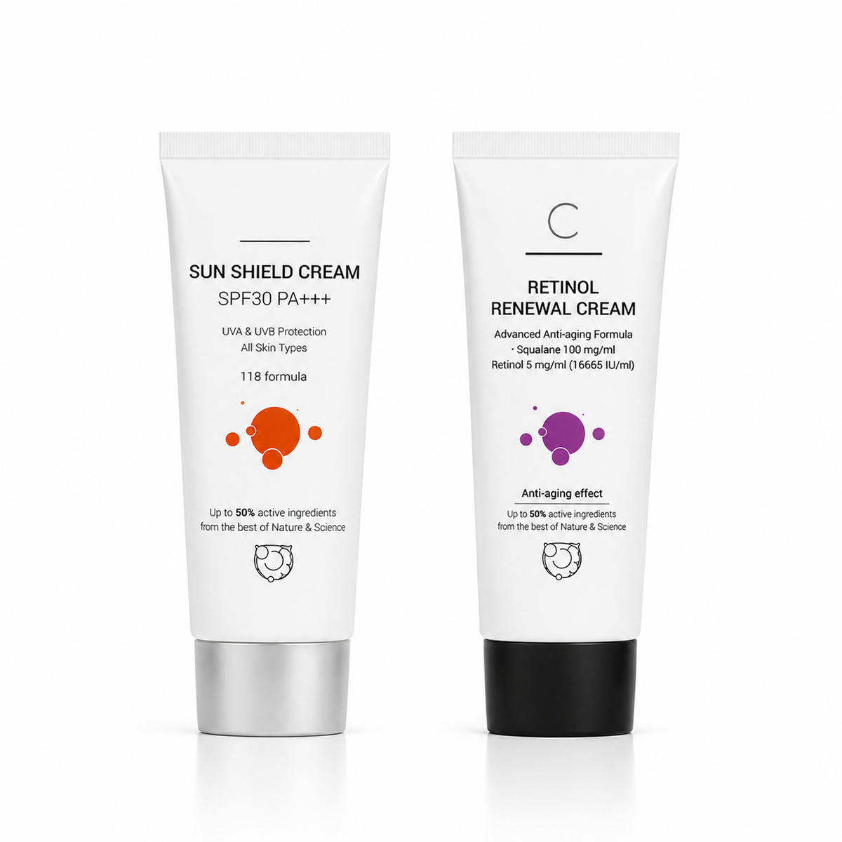 ClinicCare Protect + Renew Bundle Sun Shield Cream 50ml + Retinol Renewal Cream 50ml