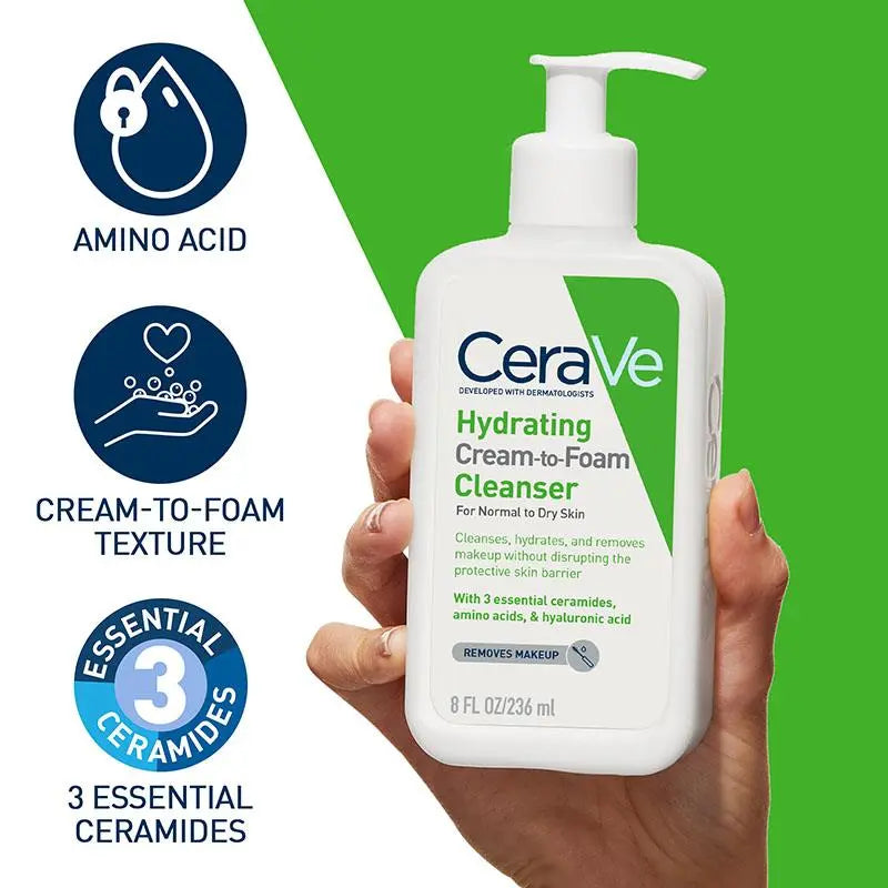 CeraVe Hydrating Cream-to-Foam Cleanser 236ml