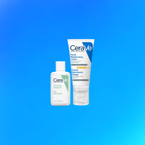Cerave Cleanse & Protect Bundle CeraVe AM Facial Moisturising Lotion SPF 30 52ml + Free Foaming Cleanser 20ml