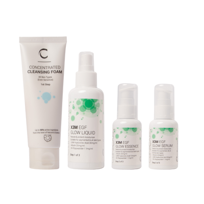 bundle cliniccare egf skincare 3 step range free cleanser