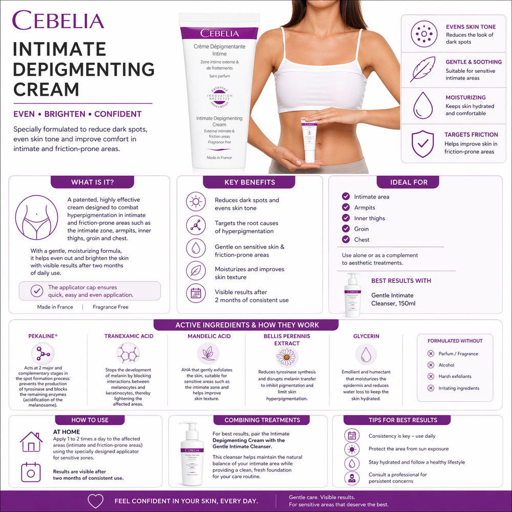 Cebelia Intimate Depigmenting Cream 30ml Moisturiser and Lotions