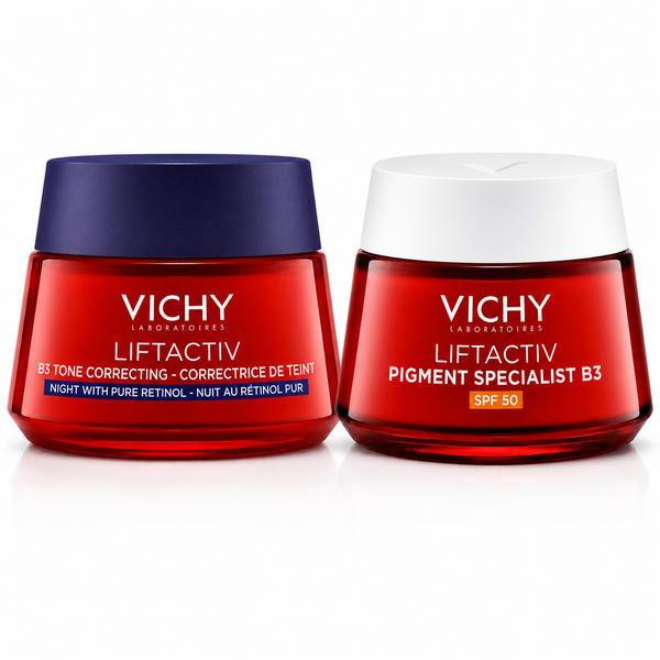 Vichy Liftactiv Retinol B3 Night Cream 50ml + Vichy Liftactiv B3 Pigment Specialist Day Cream SPF50 50ml Bundle