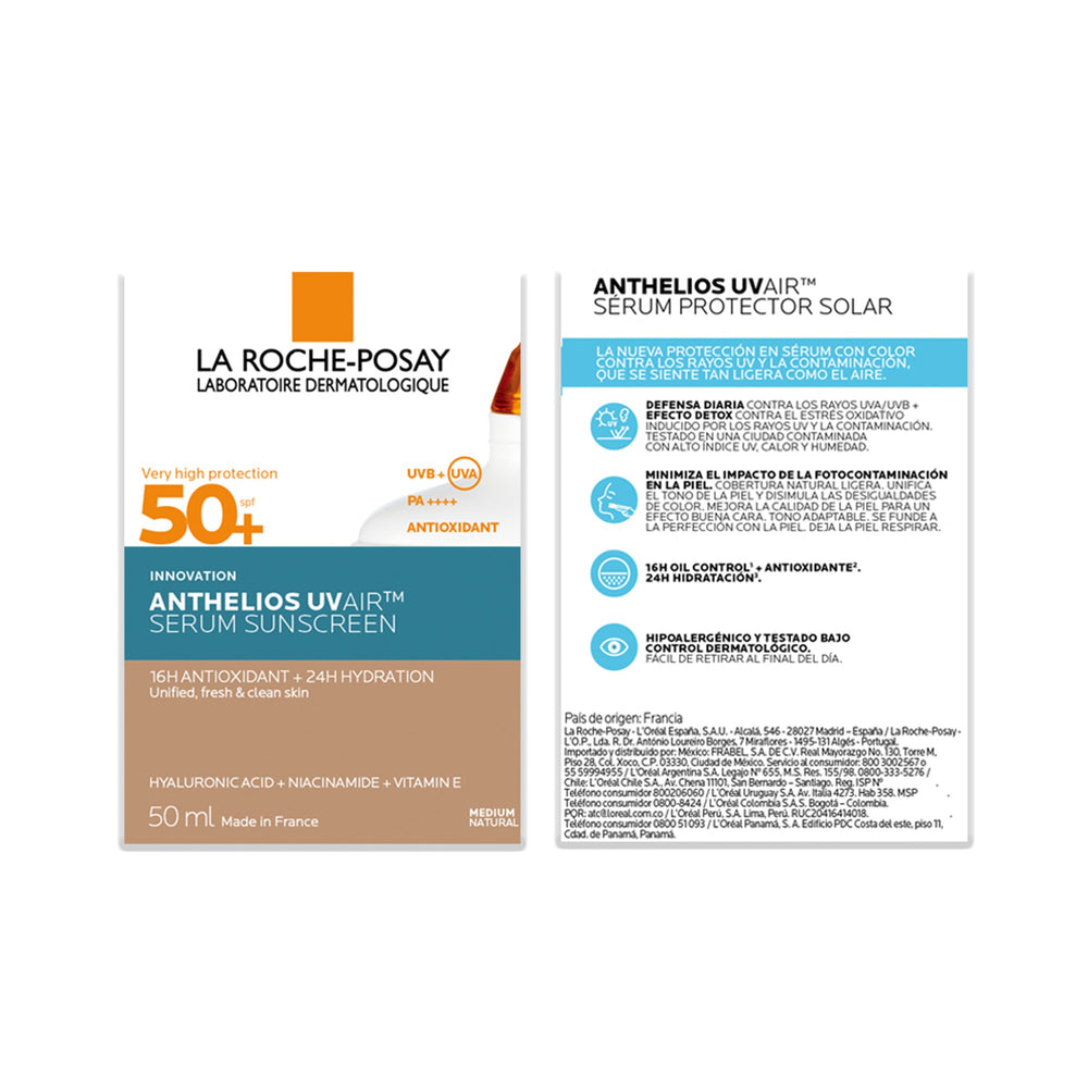 La Roche-Posay Anthelios UVAir Serum Sunscreen SPF50+ Medium 50ml