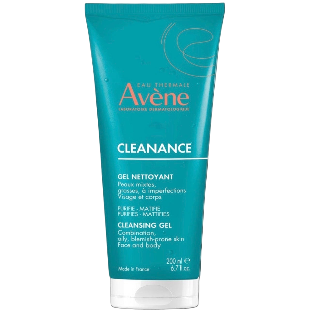 Avène Cleanance Cleansing Gel 200ml — soap-free daily cleanser for oily skin