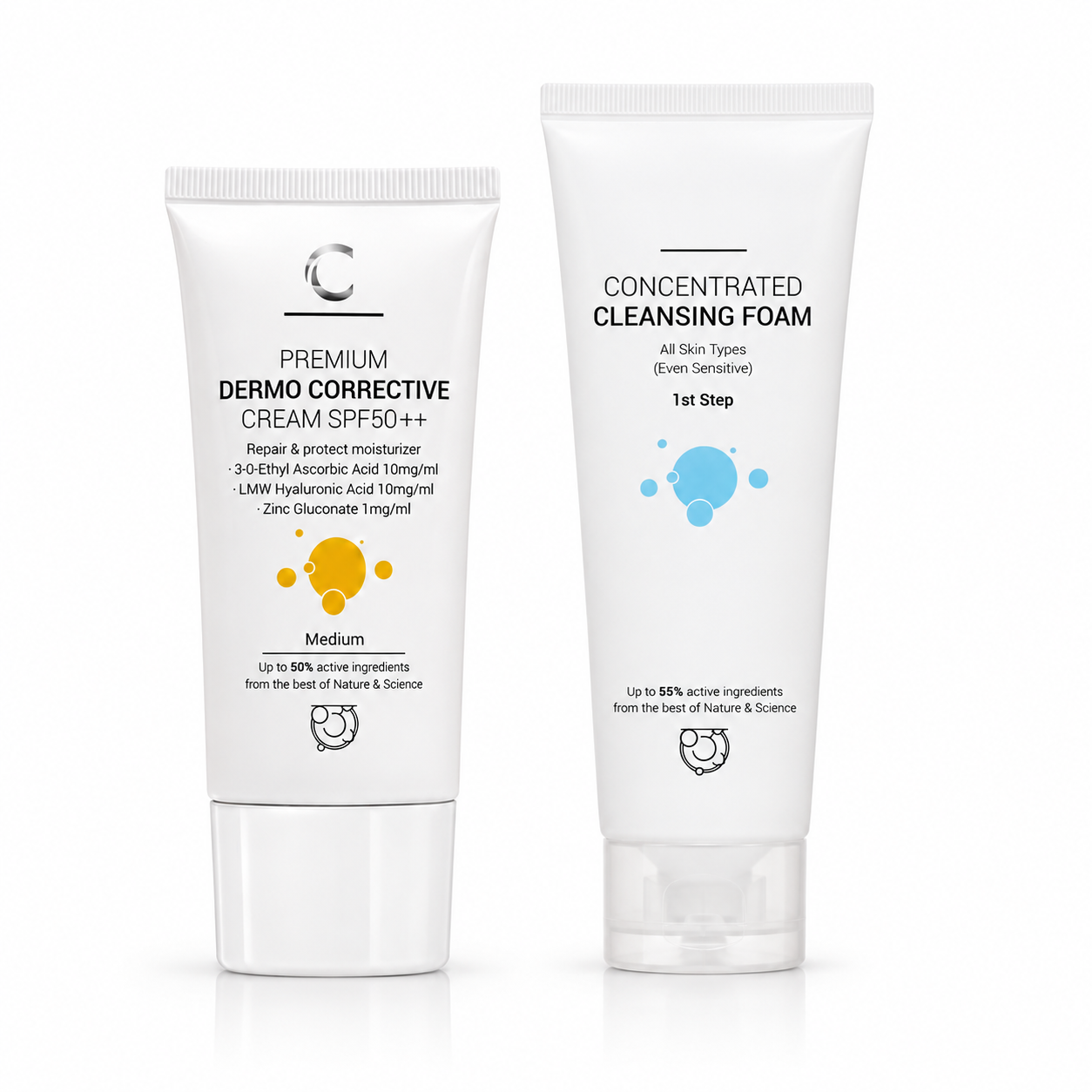 ClinicCare Best Sellers Bundle Premium Dermo Corrective Medium 35ml + Concentrated Cleansing Foam 100ml