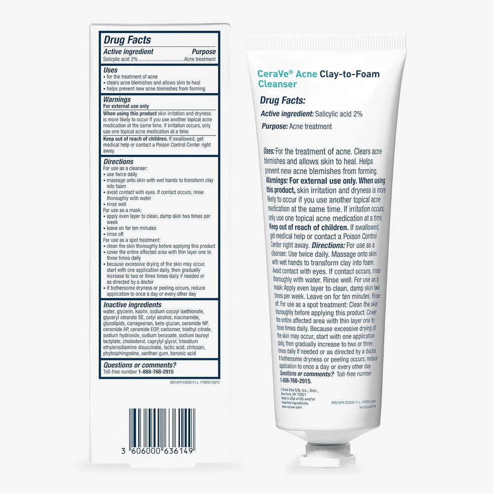 CeraVe Blemish Clay To Foam Cleanser 118ml