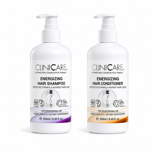 ClinicCare Energizing Hair Shampoo 250ml + Energizing Hair Conditioner 250ml Bundle