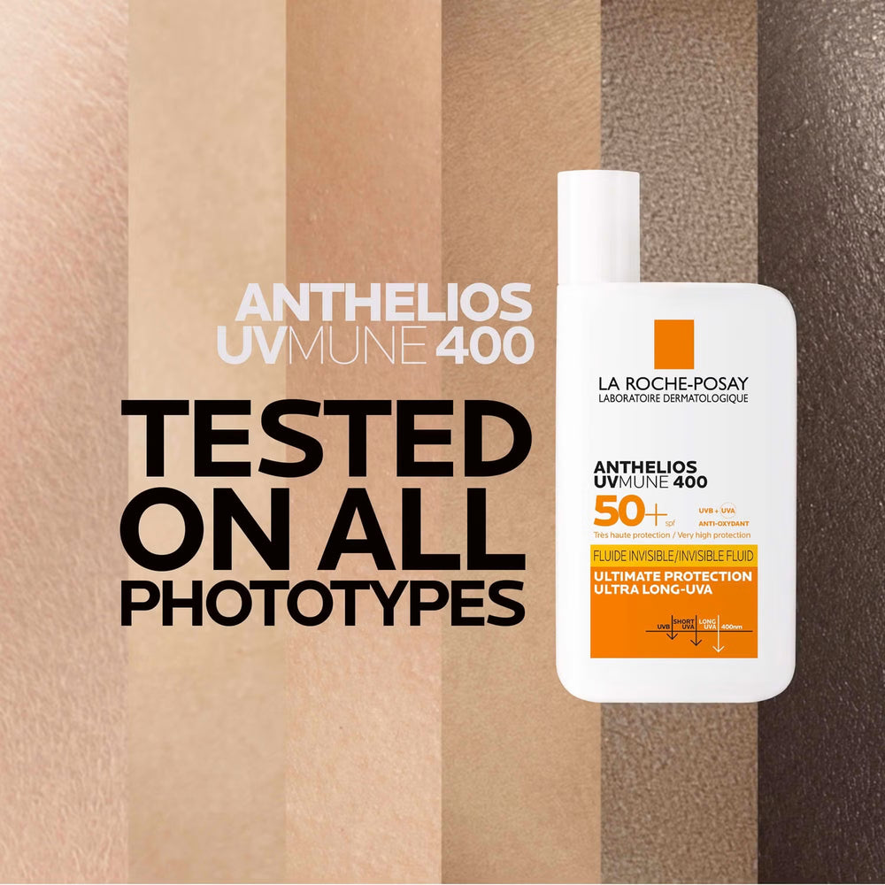 La Roche-Posay Anthelios UVMune 400 Invisible Fluid SPF50+ Sun Cream Bundle