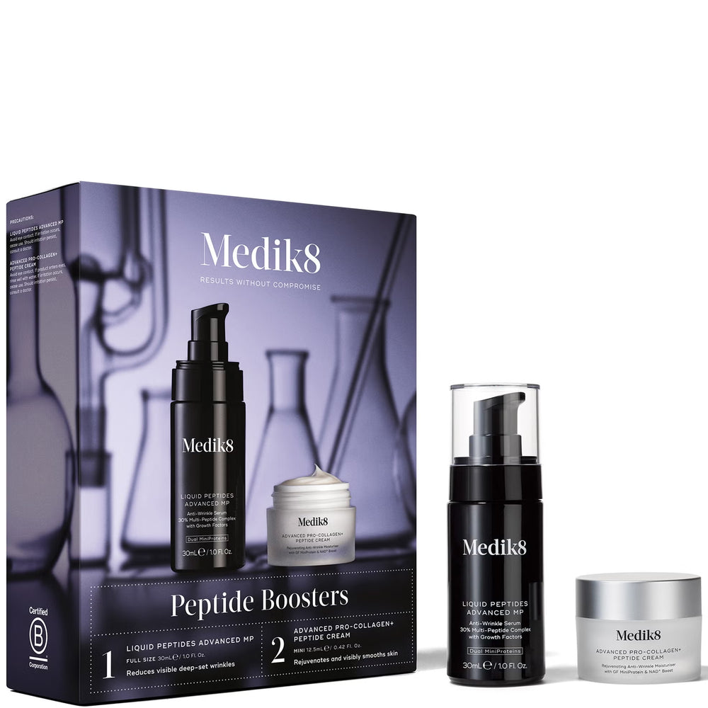Medik8 Peptide Boosters Kit Liquid Peptides Advanced MP 30ml + Advanced pro-collagen+ Peptide Cream 12.5ml