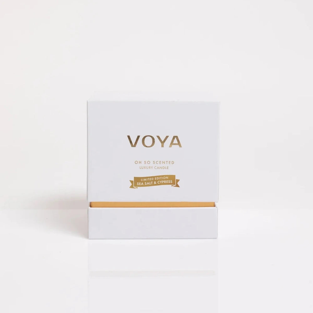 VOYA Sea Salt & Cypress Limited Edition Luxury Scented Candle 20cl Candles & Reeds