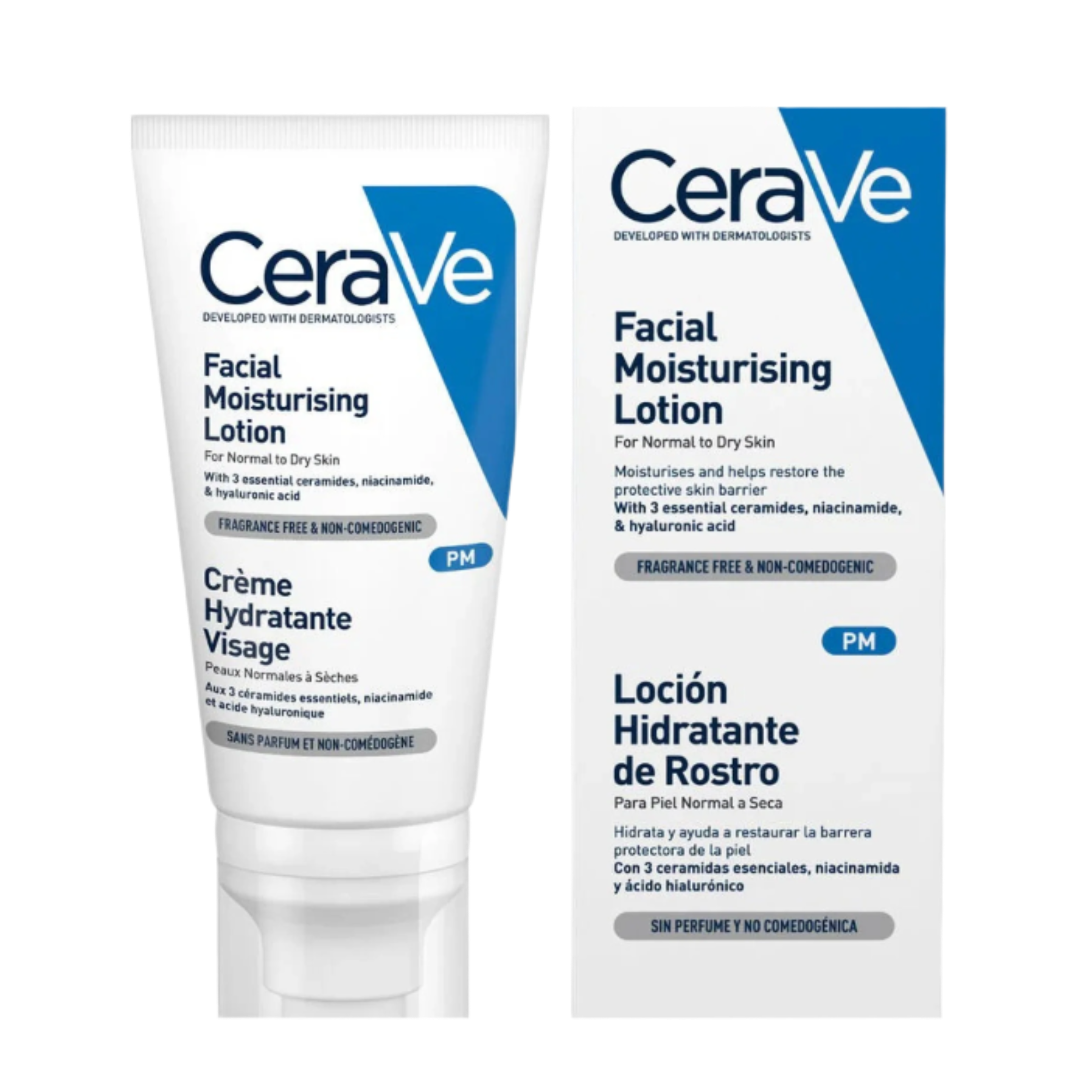 CeraVe PM Facial Moisturising Lotion Twin Pack 2 x 52ml