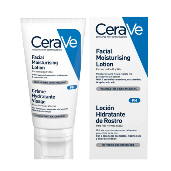CeraVe PM Facial Moisturising Lotion Twin Pack 2 x 52ml