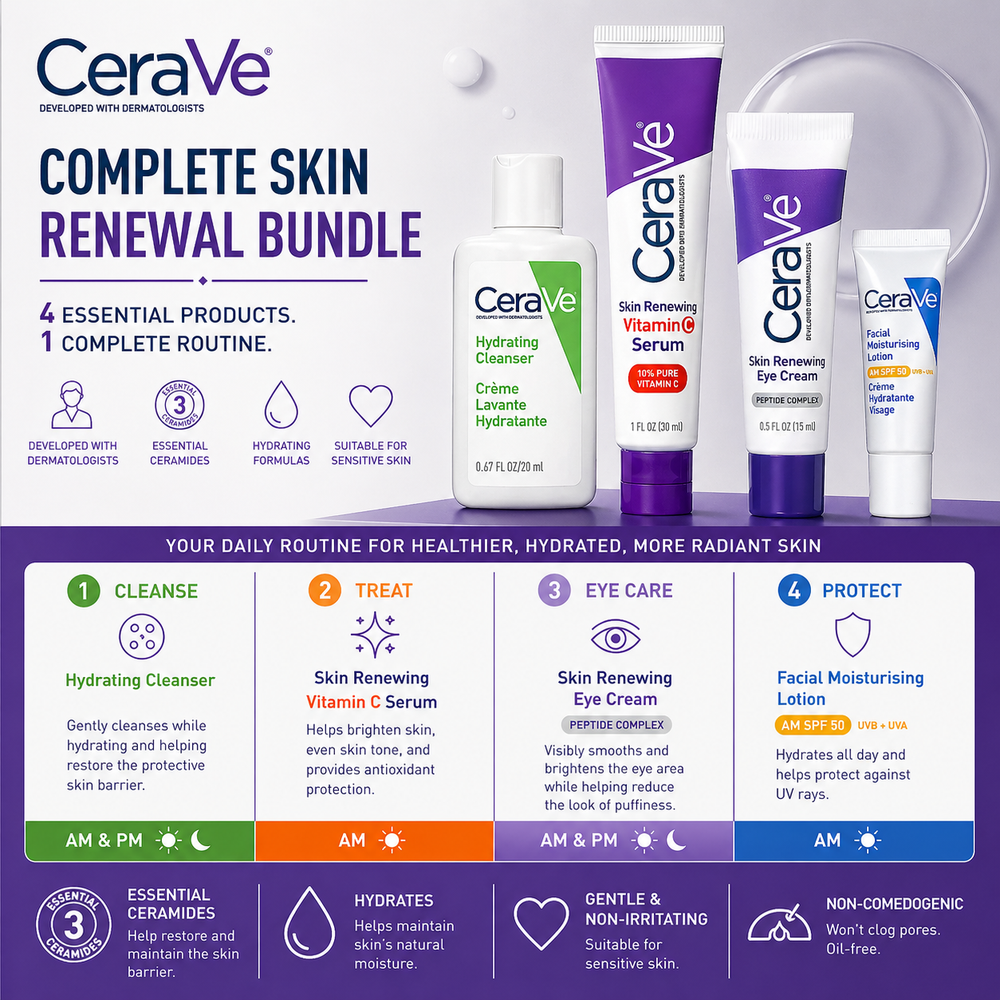 CeraVe Hydrate & Brighten Bundle Skincare Bundle