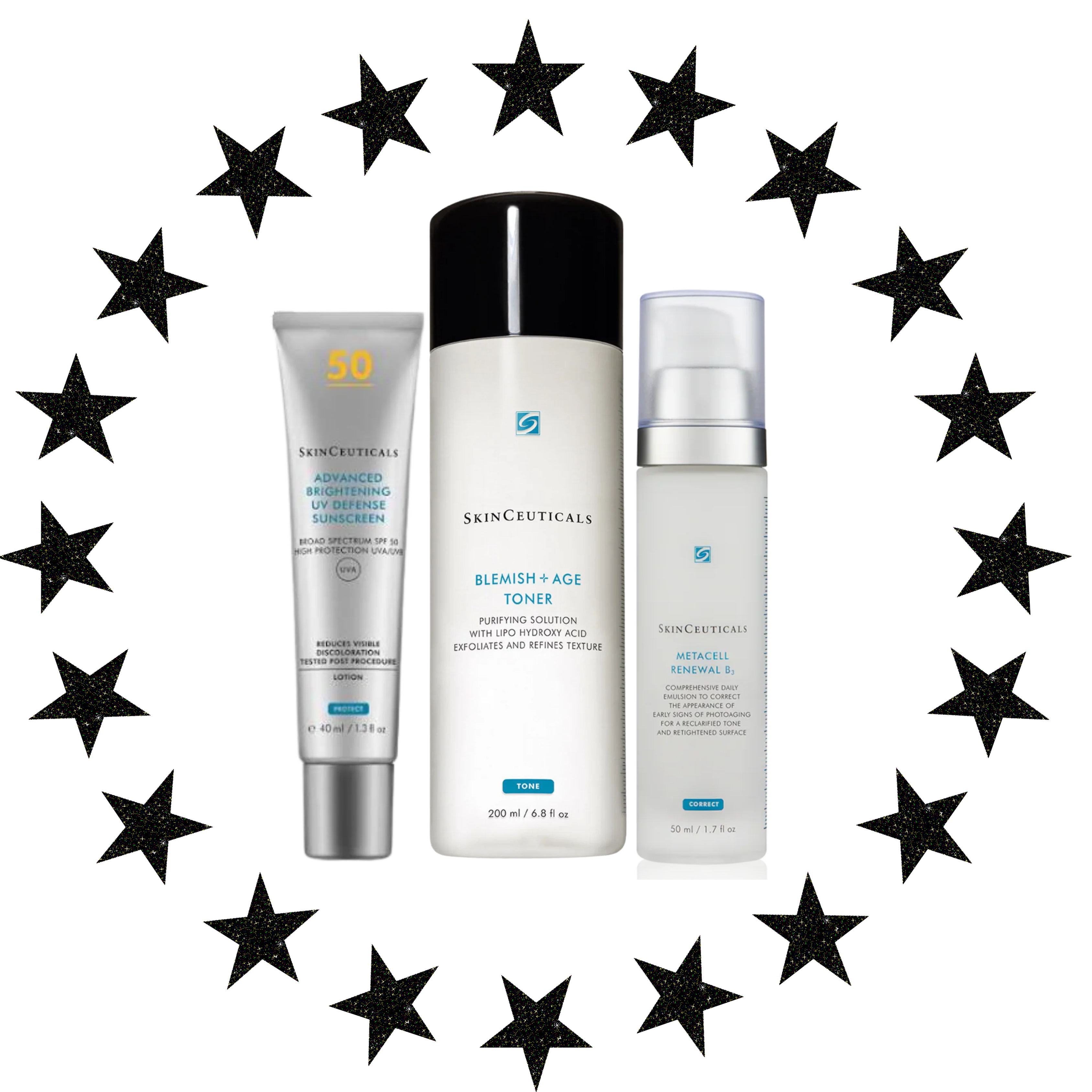 Skinceuticals Metacell Renewal B3 50ml + Brightening UV Defense SPF 30 30ml + Blemish + Age Toner 200ml Bundle