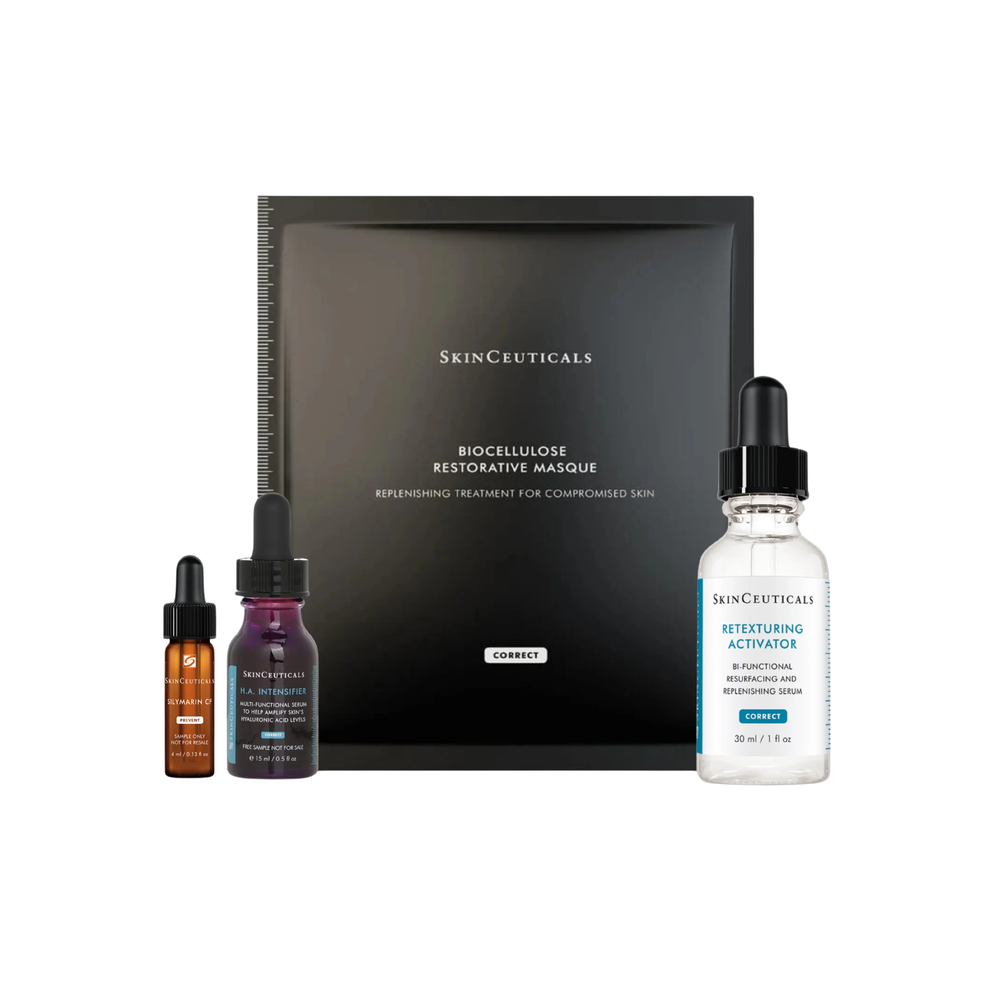 Skinceuticals Skin Barrier Strengthening Bundle, Biocellulose Mask + Retexurising Activator 30ml