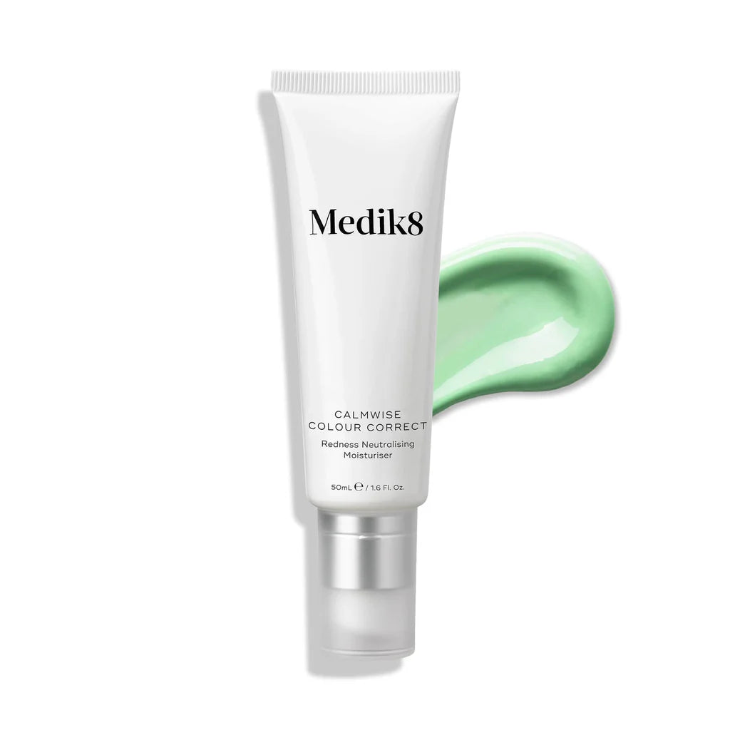 Medik8 Calmwise Colour Correct tube with product texture and colour on a white background