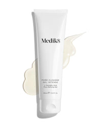 Medik8 Pore Cleanse Gel Intense tube with gel texture shown on a white background