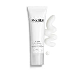 medik8 sleep glycolic, Smoothing, Brightening, Decongesting, smoother skin, AHA (alpha hydroxy acid) peel treatment that delivers fast results overnight, without the usual redness and irritation, white tube with lid, white box packaging