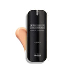 Black container of r-Retinoate cream by Medik8 with a swatch of beige color on a white background