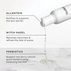 Medik8 Medik8 daily refresh balancing toner, white bottle with cap, prebiotics, allanton, soothes and supports skin barrier, witch hazel, removes impurities, refines pores, supports skin's natural good bacteria, Free from drying alcohols, rebalances pH, deeply hydrates, effective antibacterial and anti-inflammatory properties, suitable for the most sensitive skins, leaves complexion calm, conditioned, 