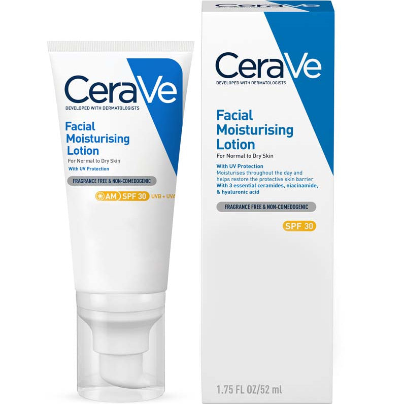 CeraVe AM Facial Moisturising Lotion SPF30 Twin Pack 2 x 52ml