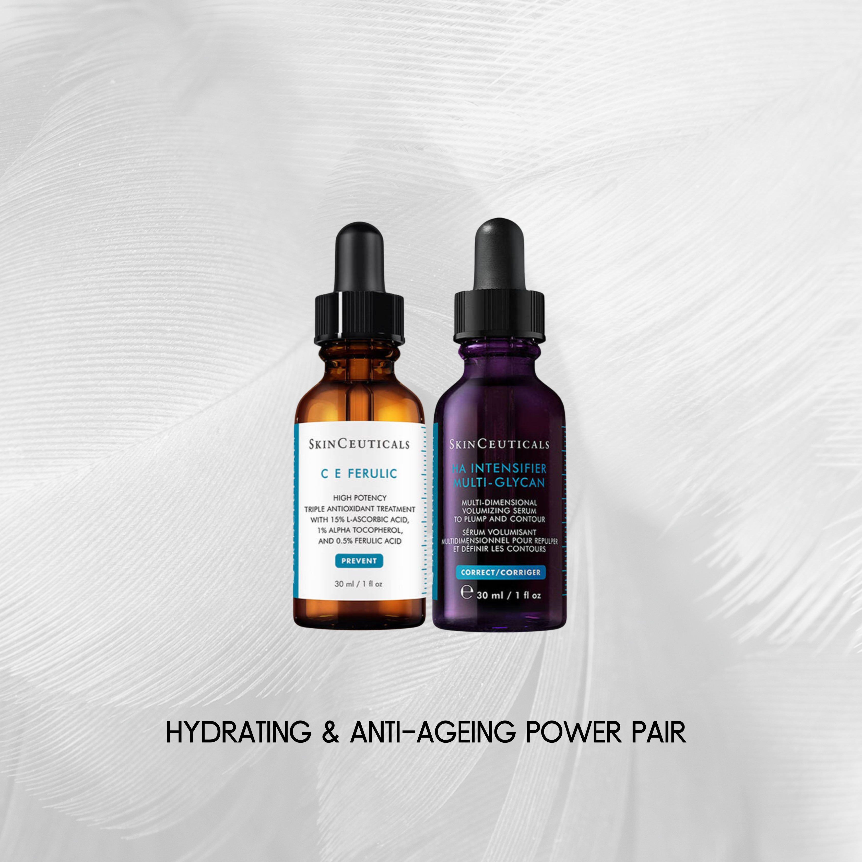 Skinceuticals Hydrating + Anti Wrinkle Power Pair C E Ferulic + Ha Intensifier Multi Glycan 30ml