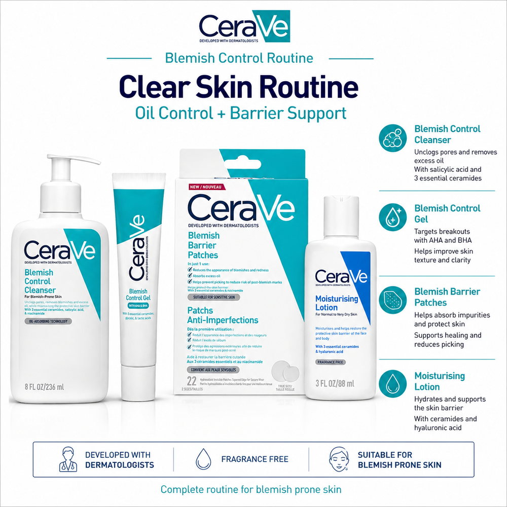 CeraVe Teenage Skin Bundle + Free Moisturising Lotion 88ml