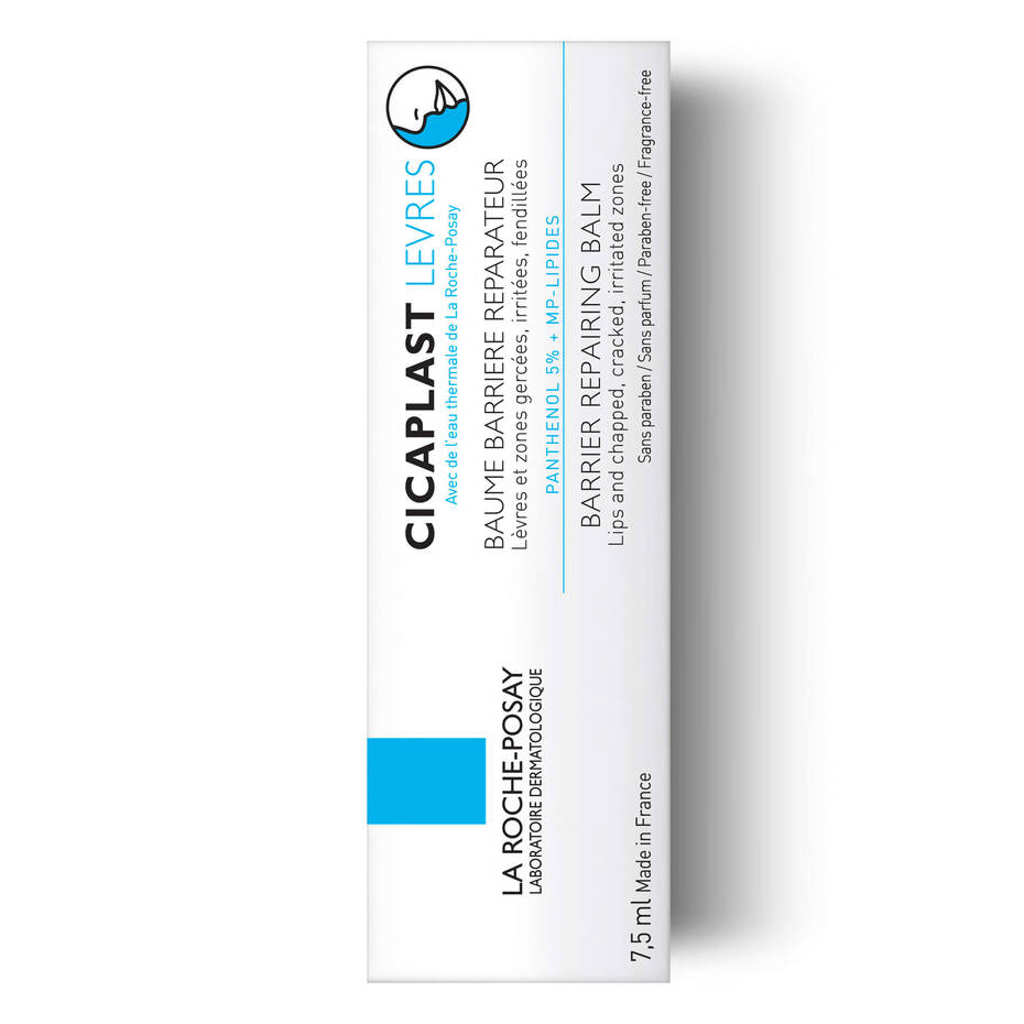 La Roche Posay Cicaplast Levres lip balm packaging on a white background