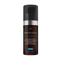 A bottle of SkinCeuticals Resveratrol B E Night Serum designed for ageing skin.