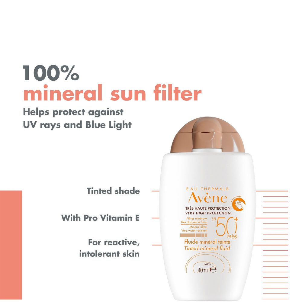 Avène VHP Mineral Tinted Fluid SPF50+ 40ml — key ingredients