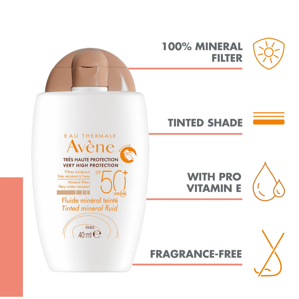 Avène VHP Mineral Tinted Fluid SPF50+ 40ml — formula and texture