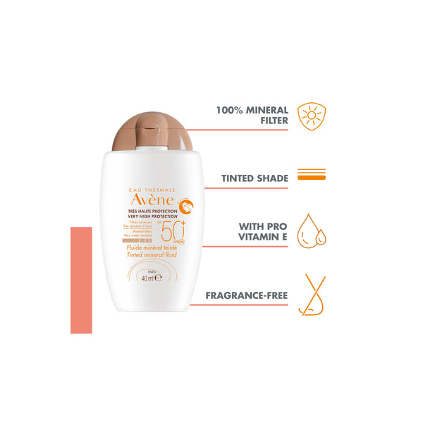 Avène Very High Protection Mineral Tinted Fluid SPF50+ for Intolerant Skin 40 ml