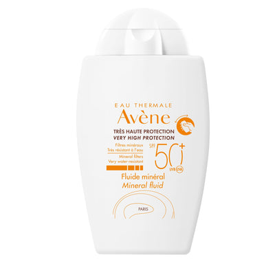 Avène VHP Mineral Fluid SPF50+ 40ml — chemical filter-free sunscreen for intolerant skin