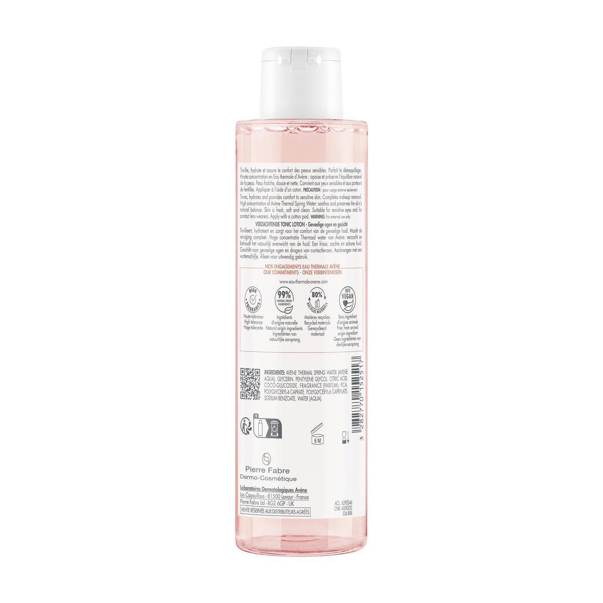 Avène Soothing Toning Lotion 200ml — packaging detail